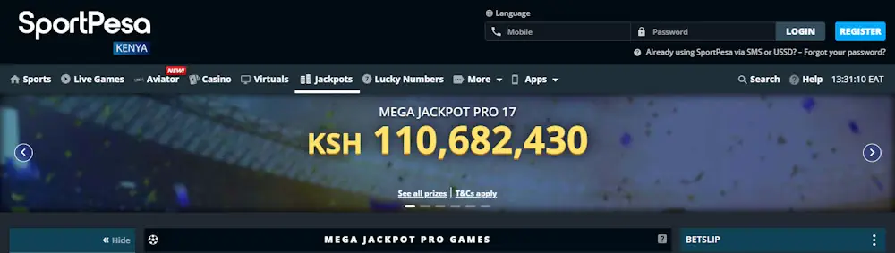 SportPesa Mega Jackpot Pro Screenshot